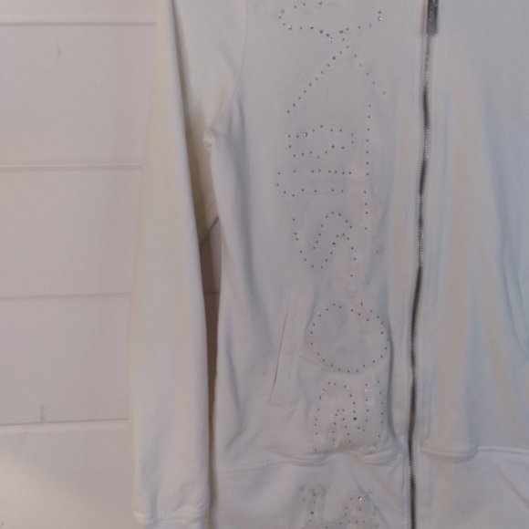 Glam & Fame Boho Flowy Sheer Cream Floral Blouse Size Small - Picture 2 of 8